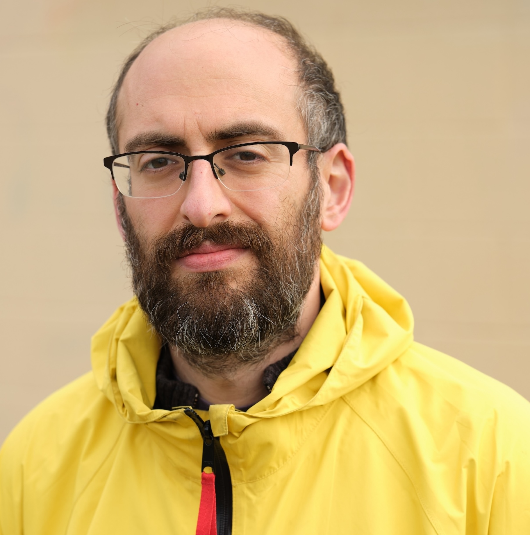 Rob in his yellow Bike Bus jacket.